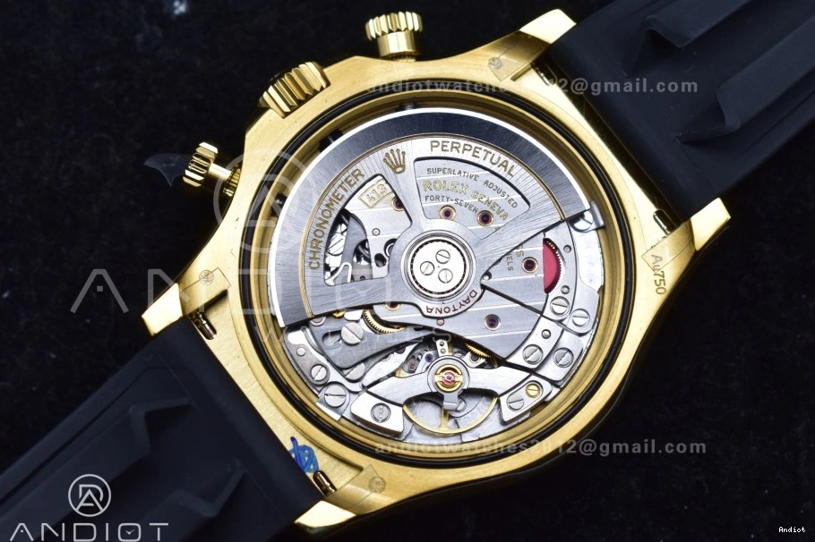 Oysterflex Edition 126518 SH4131 Best on (Weighted) V6 Diamonds Daytona QF Strap 1:1 YG Dial Black 0403